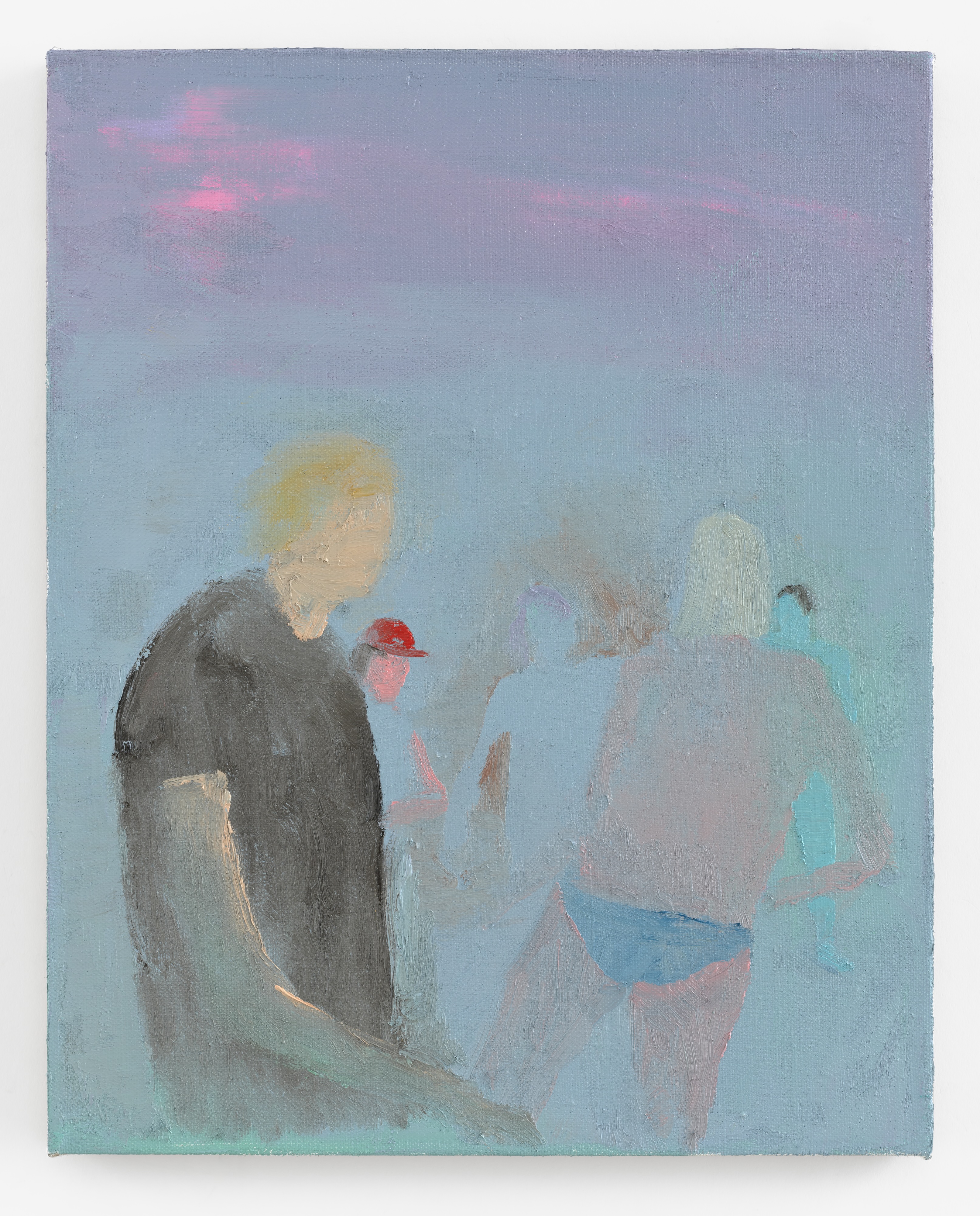 Marlon Wobst: Zaungast (2026), oil on canvas, 50 x 40 cm.